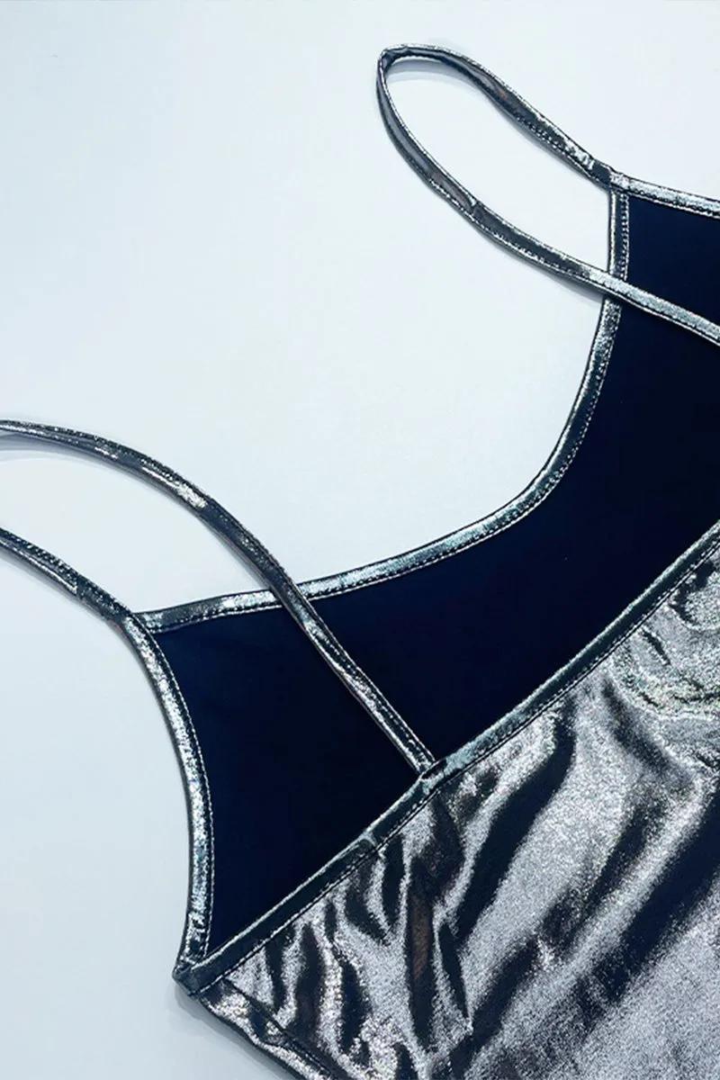 HBP3044 Sleeveless Metallic Maxi Dress