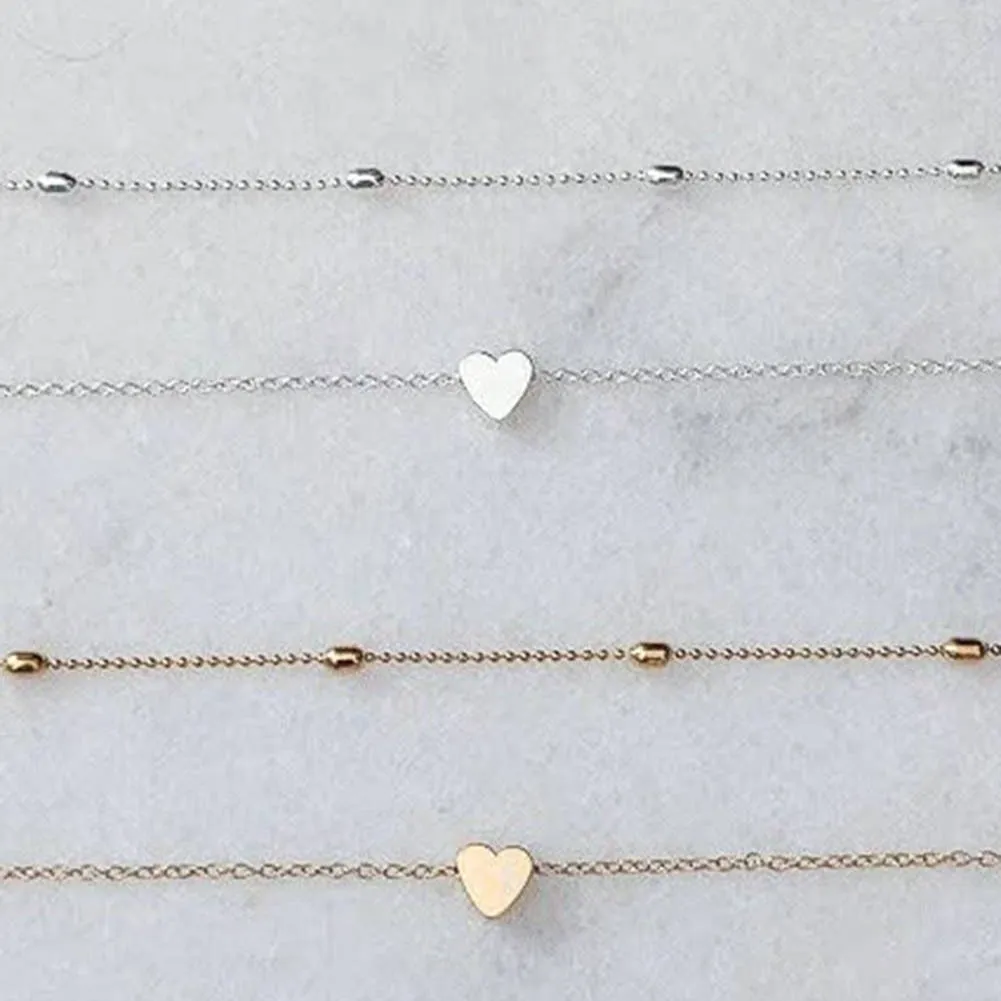 Heart Shaped Layered Chain Necklace