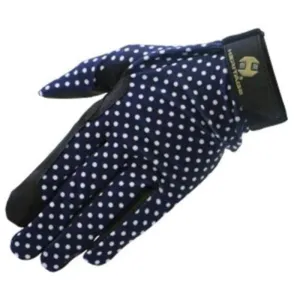 Heritage Performance Gloves Navy Polka Dot