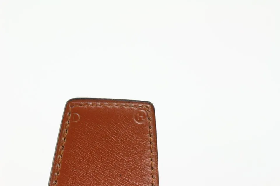 Hermès 42mm H Logo Belt Lit Burgundy x Gold 1020h53
