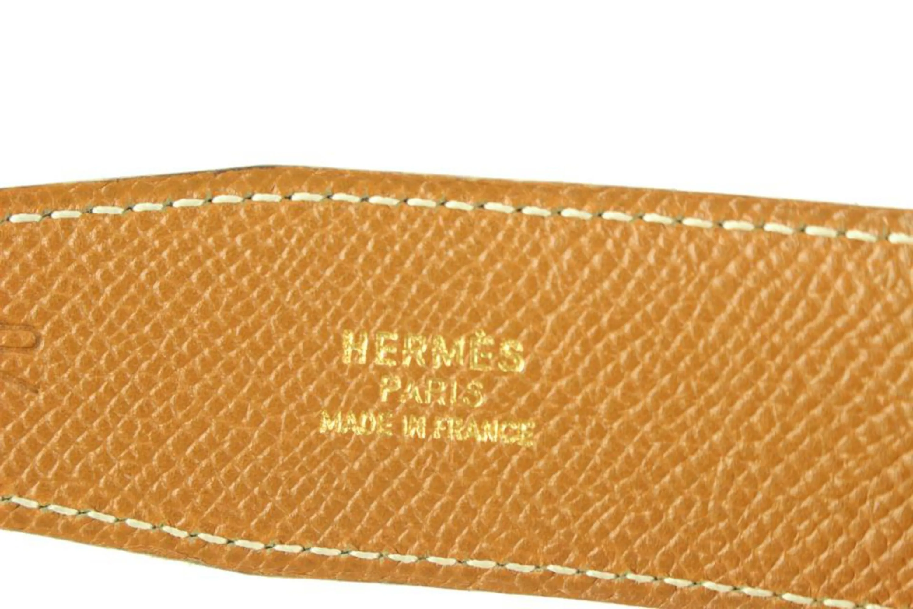 Hermès Black x Brown 32mm Reversible H Logo Belt Kit 84h615s