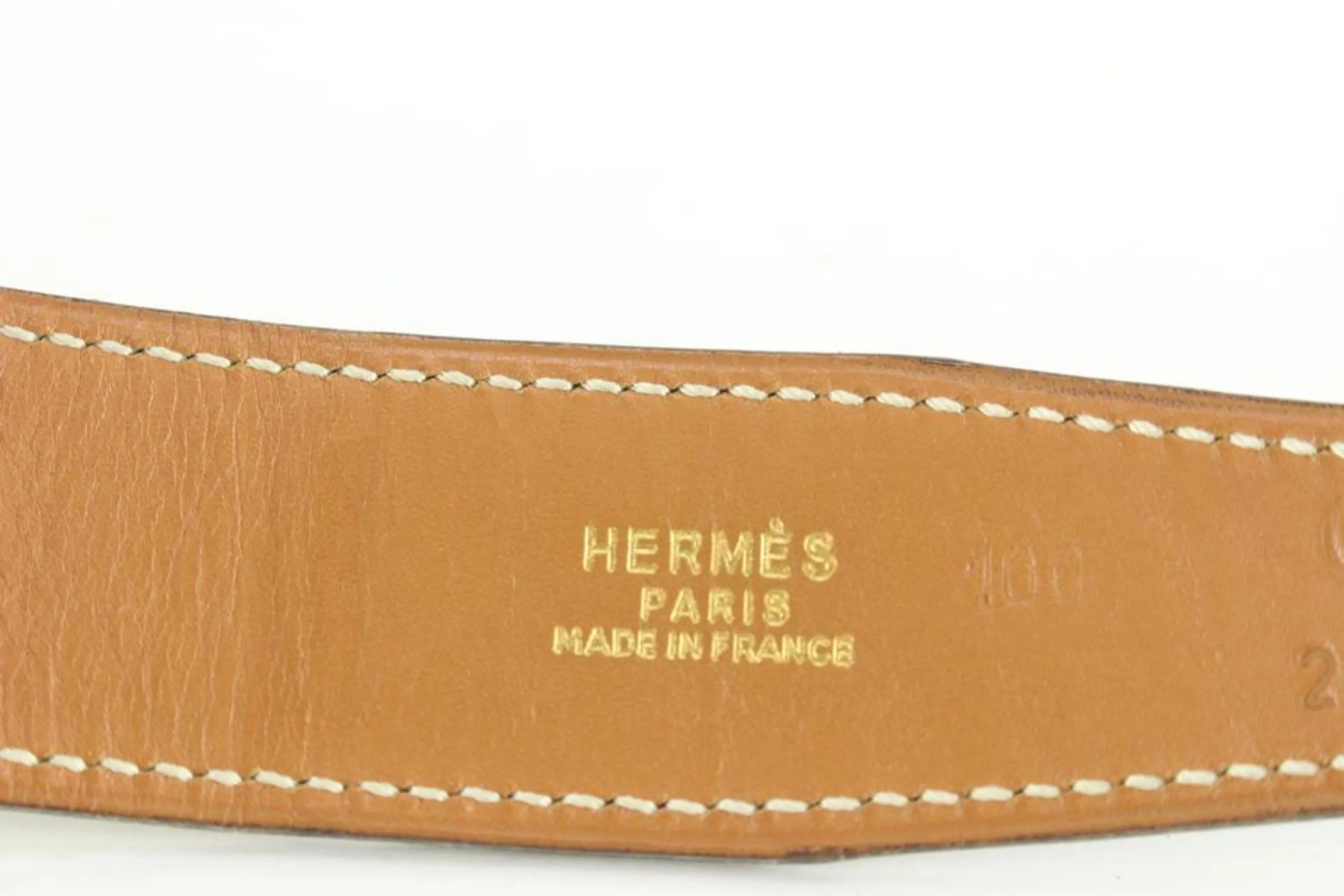 Hermès Reversible Black x Brown x Gold 24mm Constance H Logo Belt Kit 72h84s