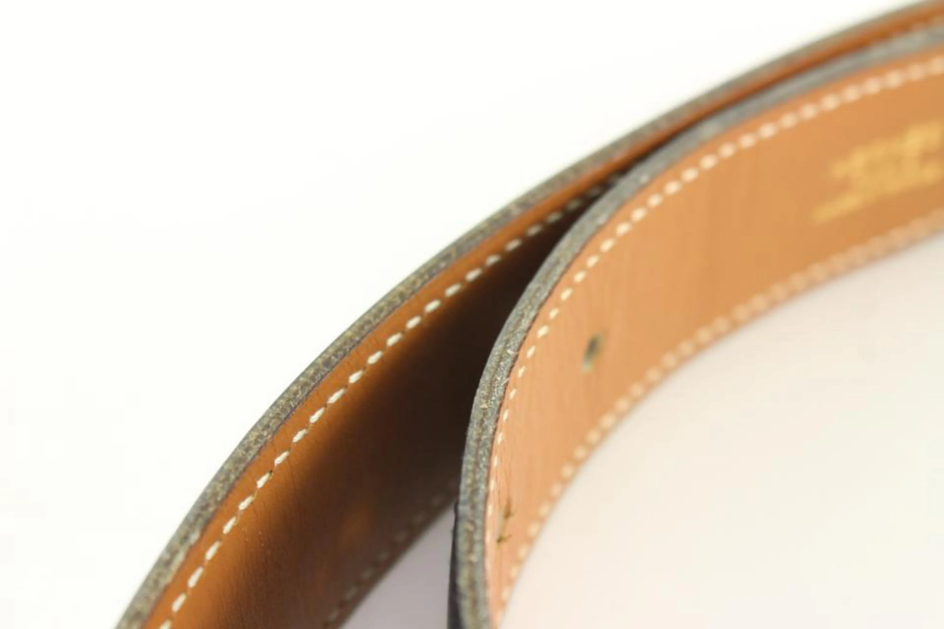 Hermès Reversible Black x Brown x Gold 24mm Constance H Logo Belt Kit 72h84s