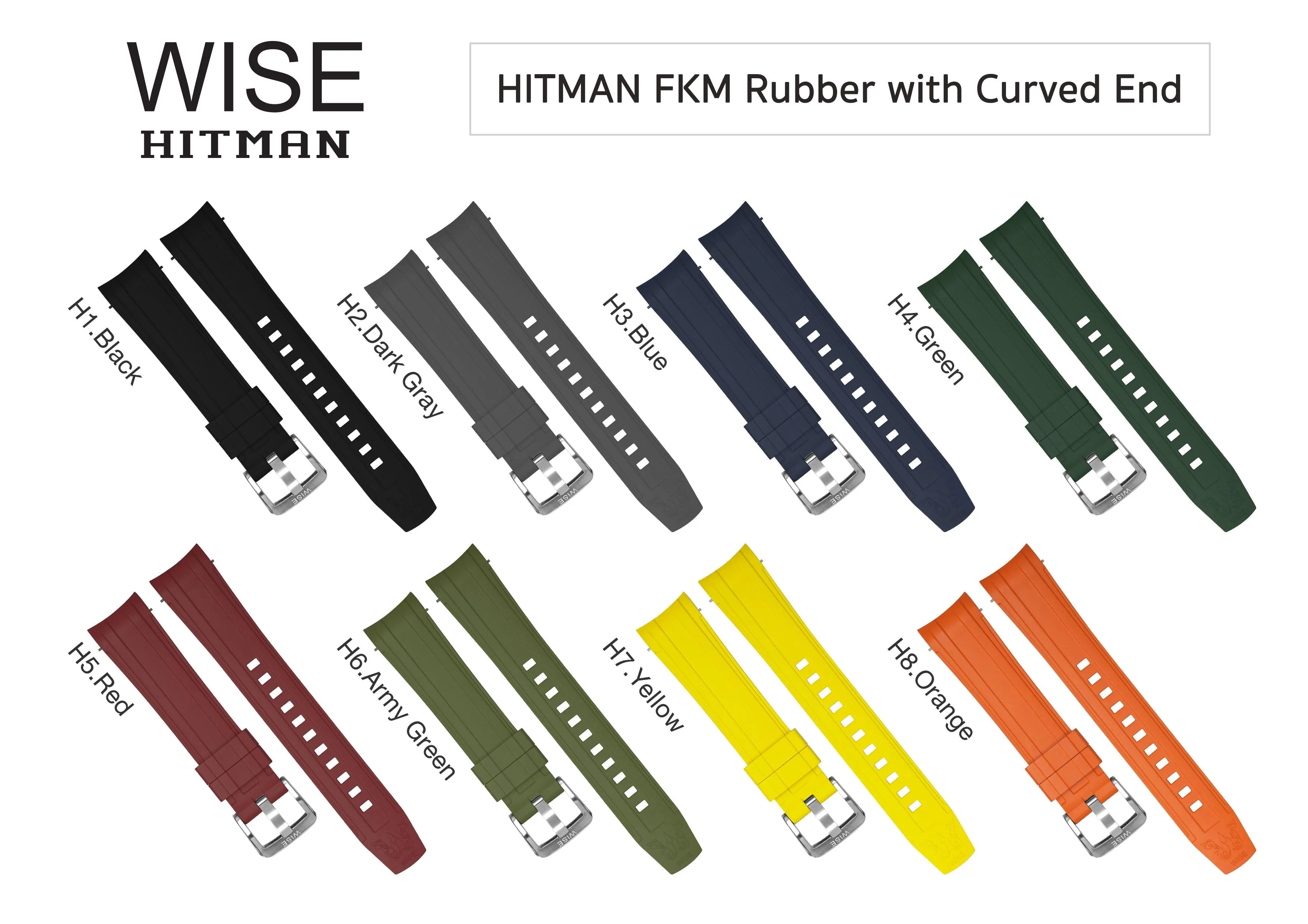 HITMAN HIT21 No date (HITMAN FKM rubber strap) - 2 Ceramic options