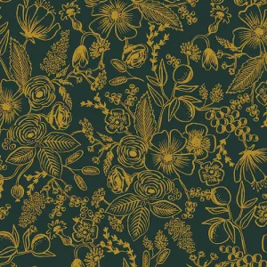 Holiday Classics- Colette Evergreen Metallic $12.75/ Yard