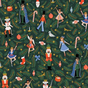 Holiday Classics, Nutcracker in Evergreen Metallic CANVAS