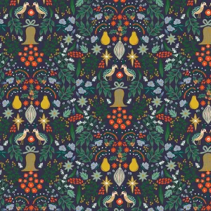 Holiday Classics, Partridge in Navy Metallic