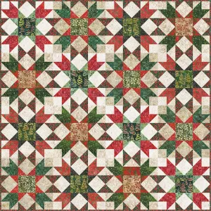 Holiday Sparkler Metallic Batik Quilt Kit