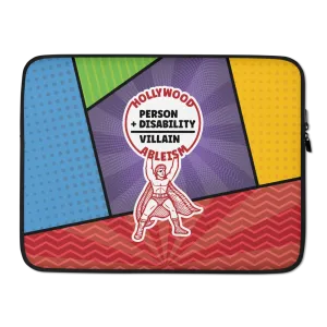 Hollywood Ableism: Person   Disability = Villain (Laptop Sleeve Comic Pattern)
