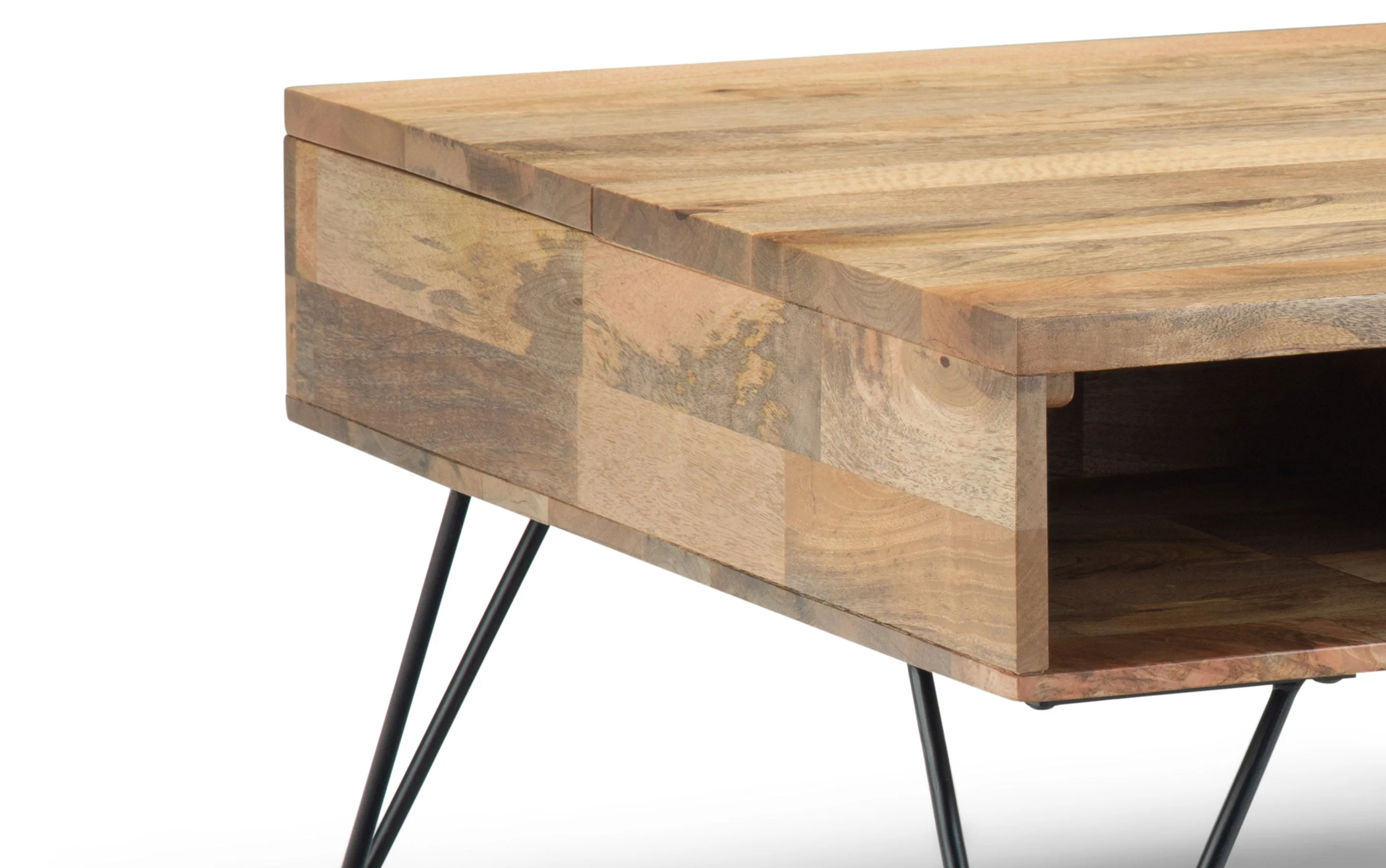 Hunter Lift Top Square Coffee Table in Mango