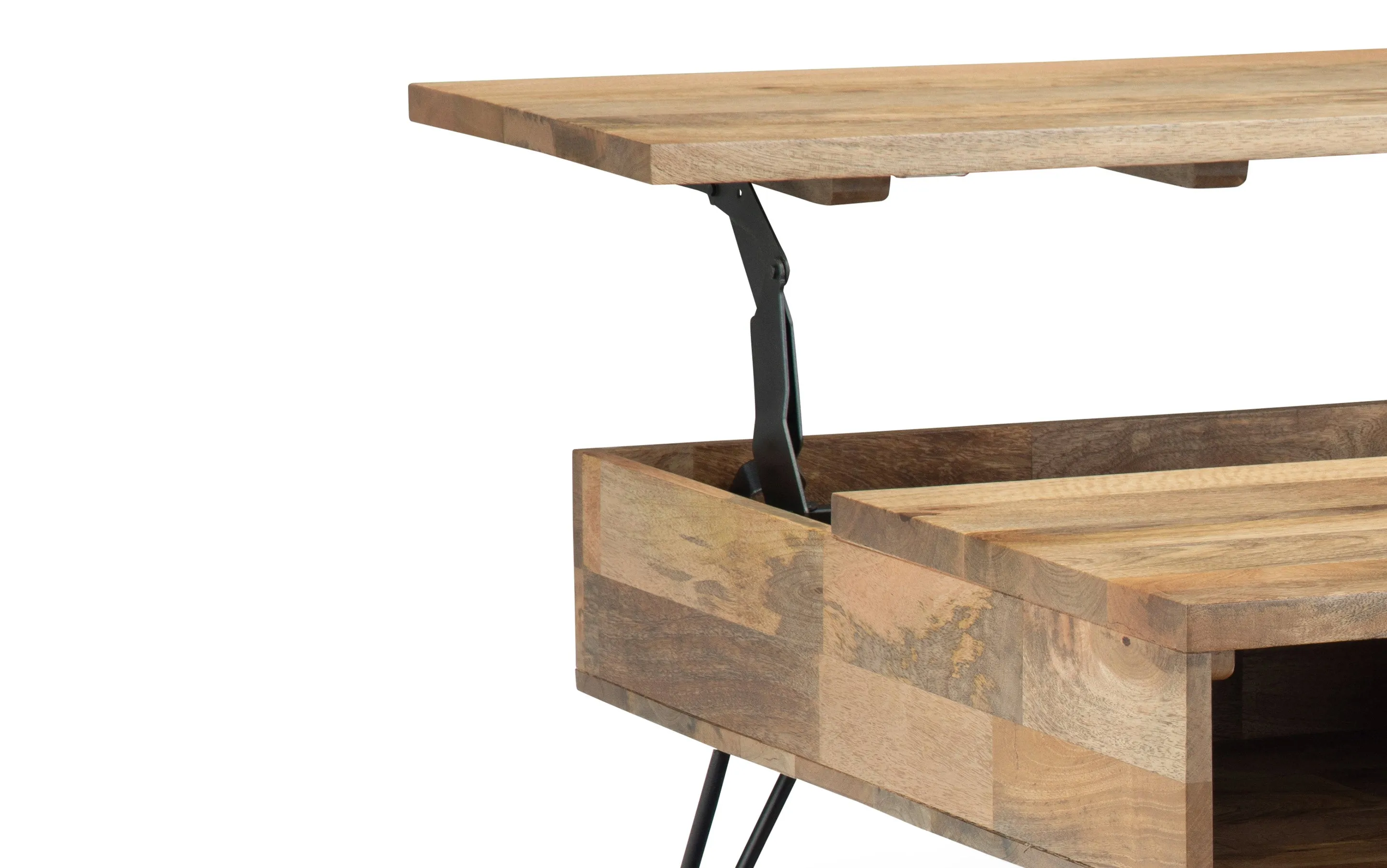 Hunter Lift Top Square Coffee Table in Mango