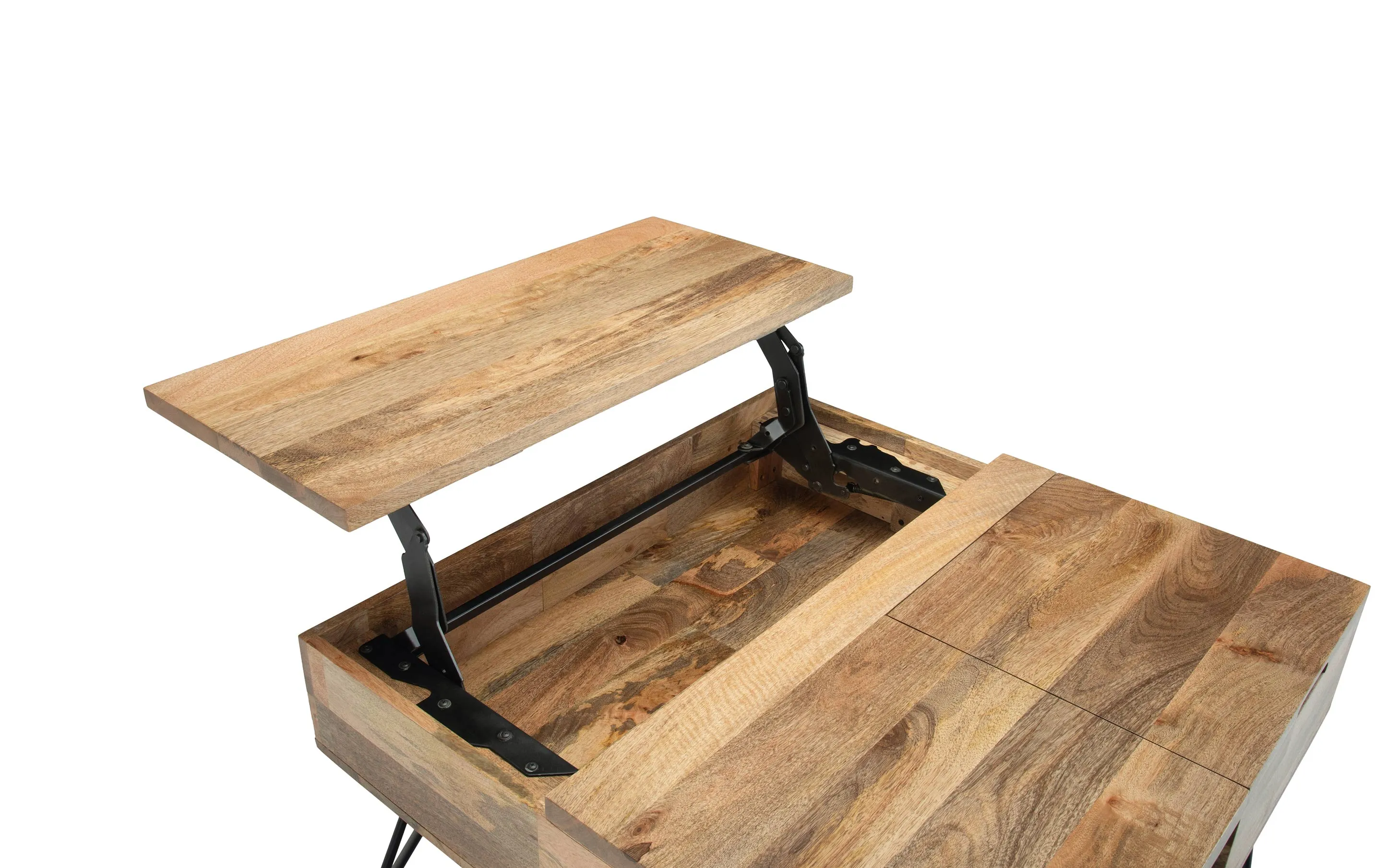 Hunter Lift Top Square Coffee Table in Mango