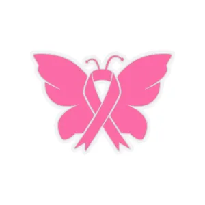 I wear pink for my mom cancer awareness Kiss-Cut Stickers