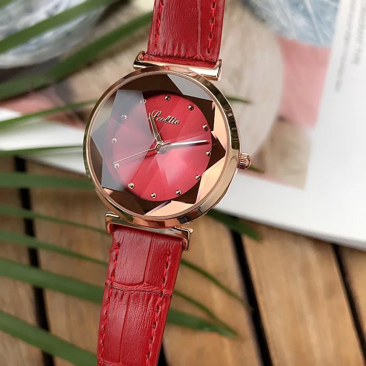 Irregular Mirror Shining Women's Watch
