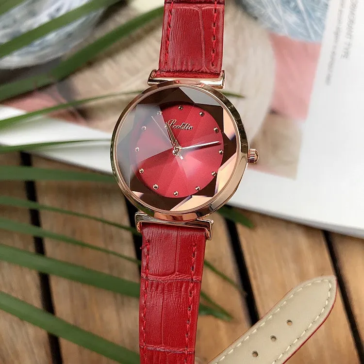 Irregular Mirror Shining Women's Watch