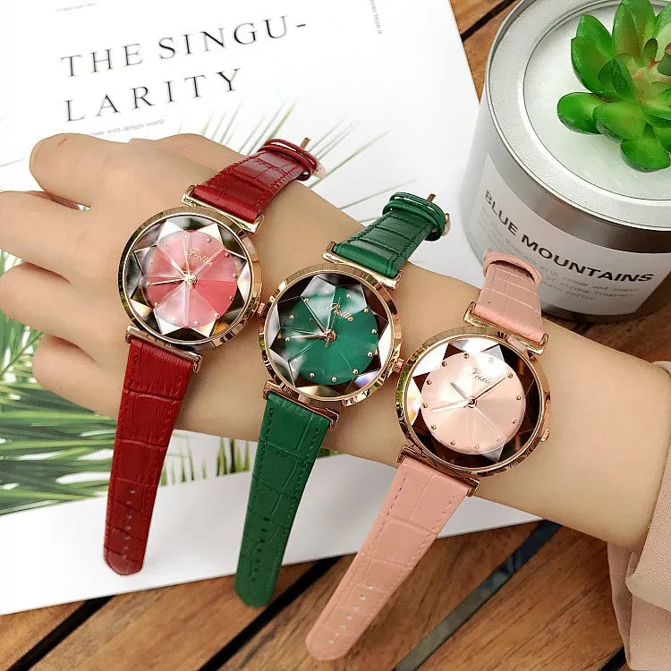 Irregular Mirror Shining Women's Watch