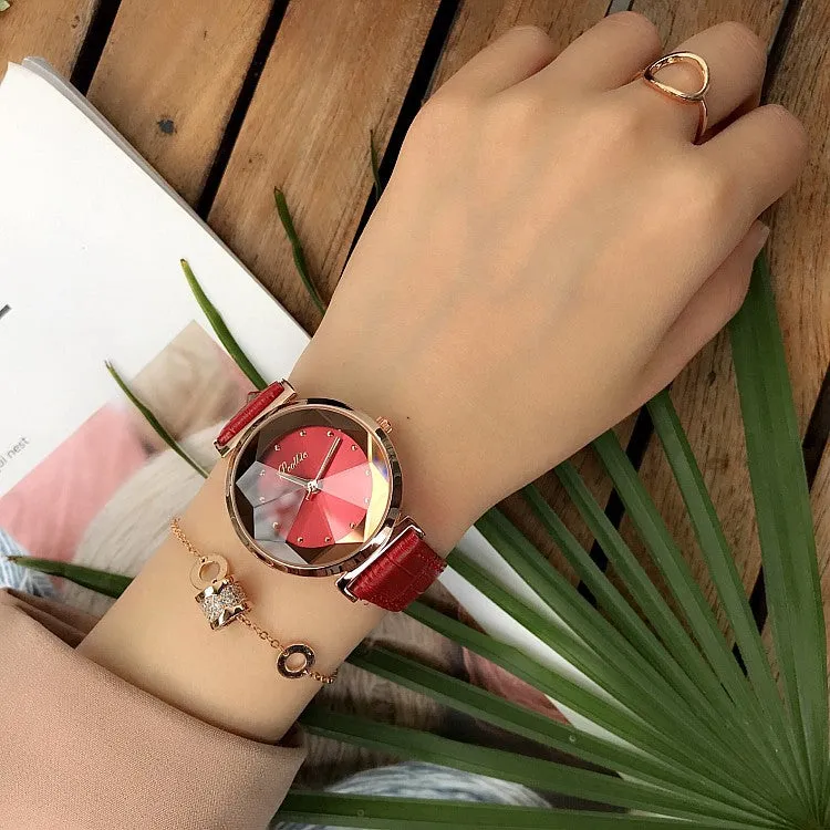 Irregular Mirror Shining Women's Watch