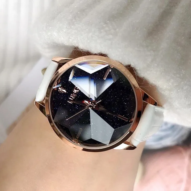 Irregular Mirror Starry Chassis Women's watch
