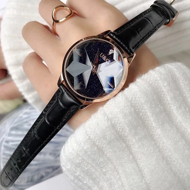 Irregular Mirror Starry Chassis Women's watch
