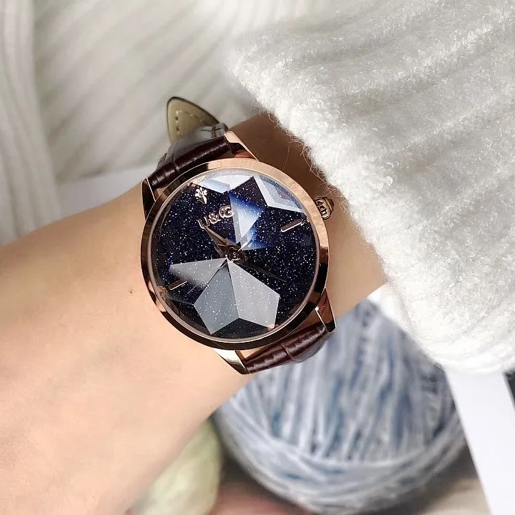 Irregular Mirror Starry Chassis Women's watch