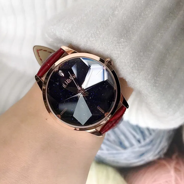 Irregular Mirror Starry Chassis Women's watch