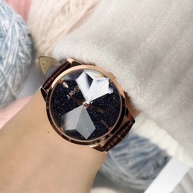 Irregular Mirror Starry Chassis Women's watch
