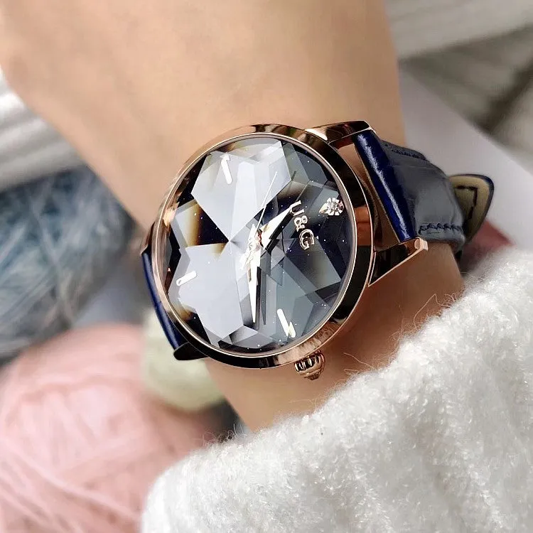 Irregular Mirror Starry Chassis Women's watch