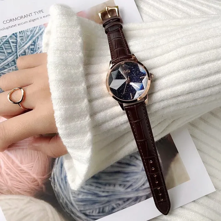 Irregular Mirror Starry Chassis Women's watch