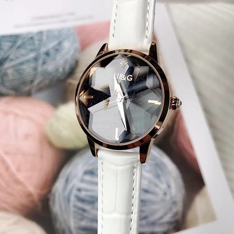 Irregular Mirror Starry Chassis Women's watch