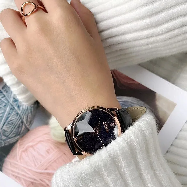 Irregular Mirror Starry Chassis Women's watch