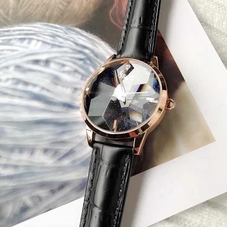 Irregular Mirror Starry Chassis Women's watch