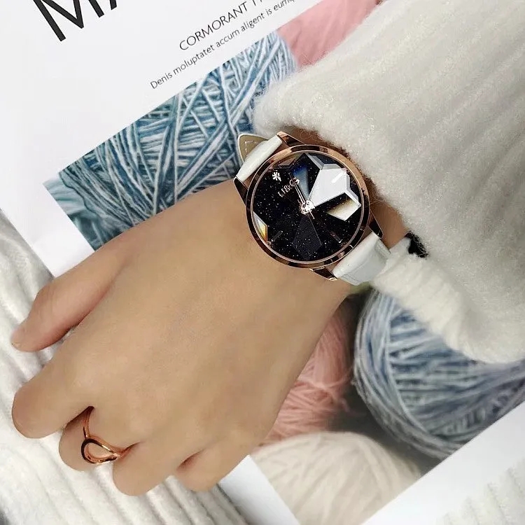 Irregular Mirror Starry Chassis Women's watch