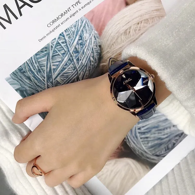 Irregular Mirror Starry Chassis Women's watch