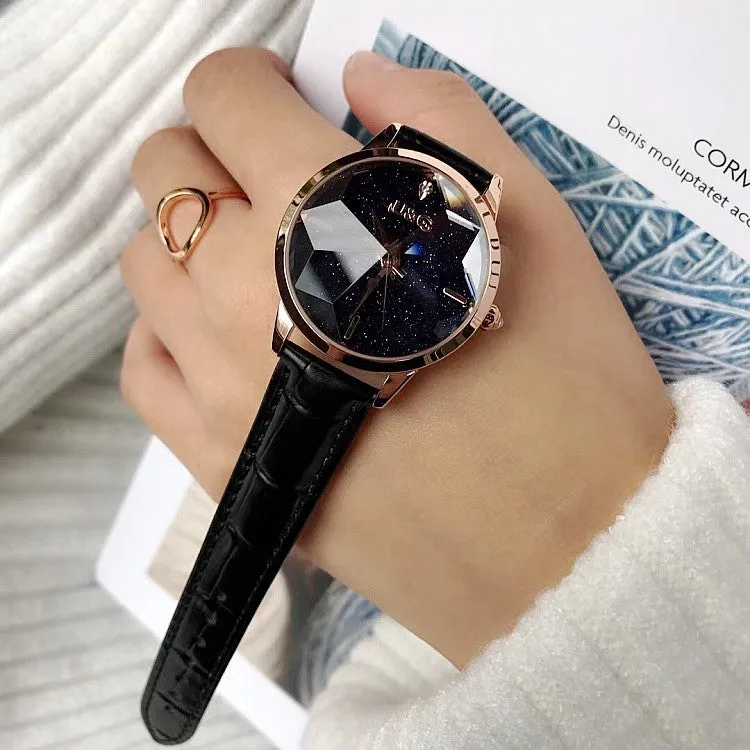 Irregular Mirror Starry Chassis Women's watch