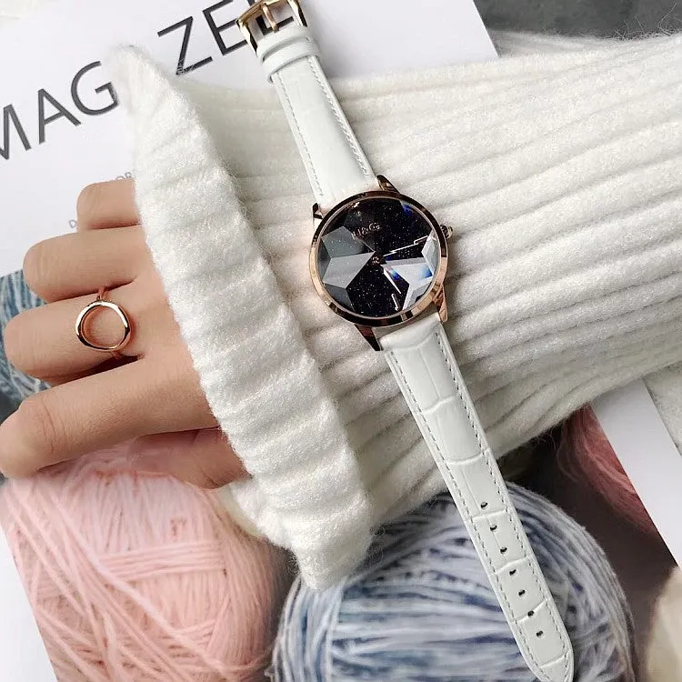 Irregular Mirror Starry Chassis Women's watch