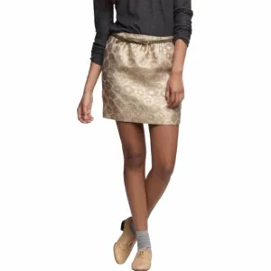 J Crew Gold Bracade Mini Skirt