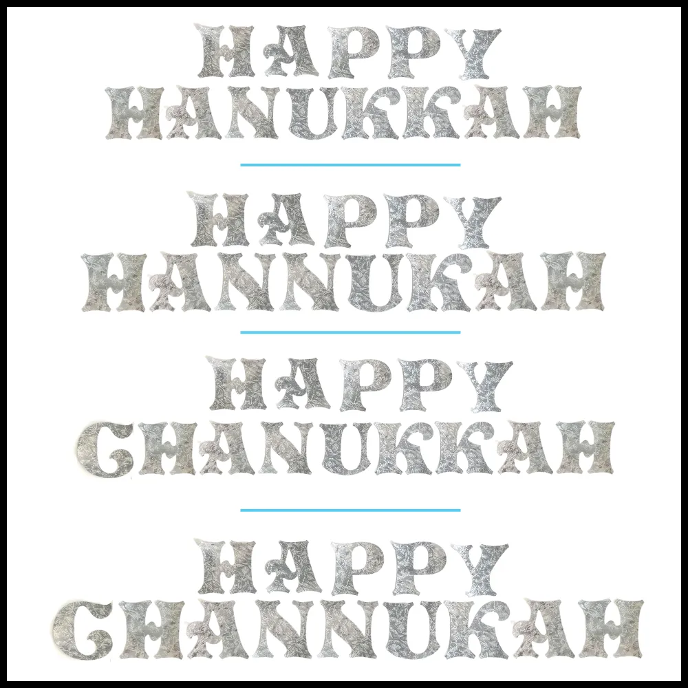 Jewish Fused Applique - HAPPY HANUKKAH