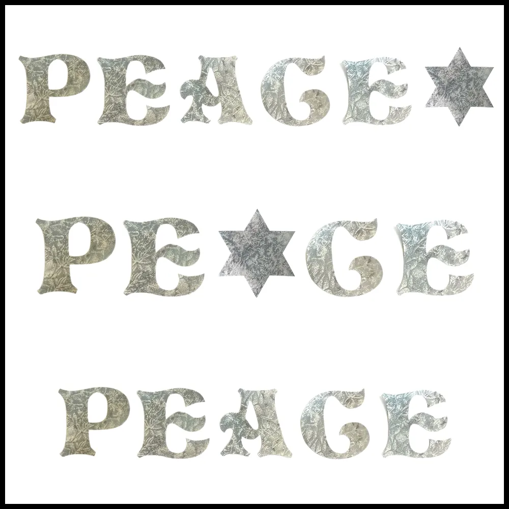 Jewish Fused Applique - PEACE