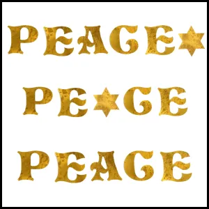 Jewish Fused Applique - PEACE