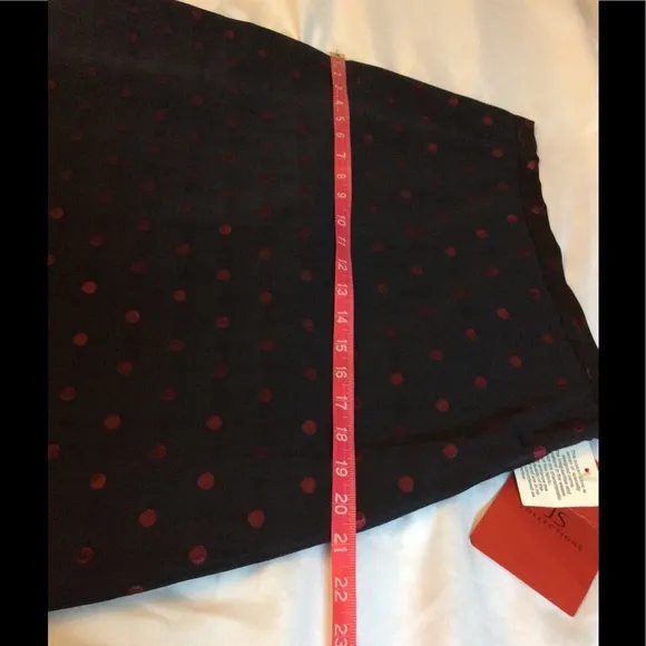 JS Collections NWT Black Dotted Maxi Skirt Size 8