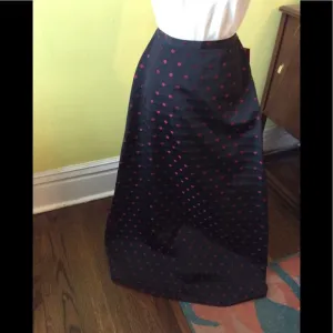 JS Collections NWT Black Dotted Maxi Skirt Size 8