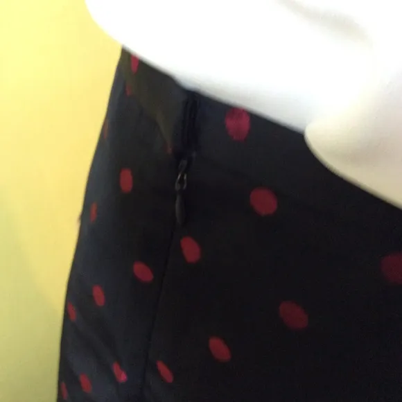 JS Collections NWT Black Dotted Maxi Skirt Size 8