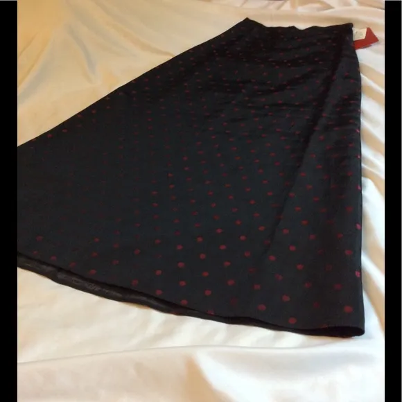 JS Collections NWT Black Dotted Maxi Skirt Size 8