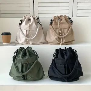 Kawaii Nylon Shoulder Bag 🌈✨ | Waterproof & Versatile Large Tote | Adorable Crossbody for Daily Adventures 🎒💖