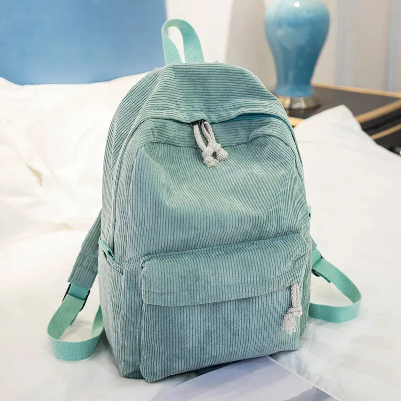 Kawaii Personalized Kids Backpack 🎒✨ | Cute Embroidered Corduroy School Bag for Toddlers with Name 🌈💖