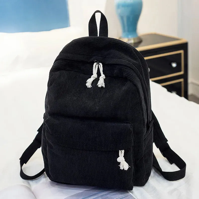Kawaii Personalized Kids Backpack 🎒✨ | Cute Embroidered Corduroy School Bag for Toddlers with Name 🌈💖