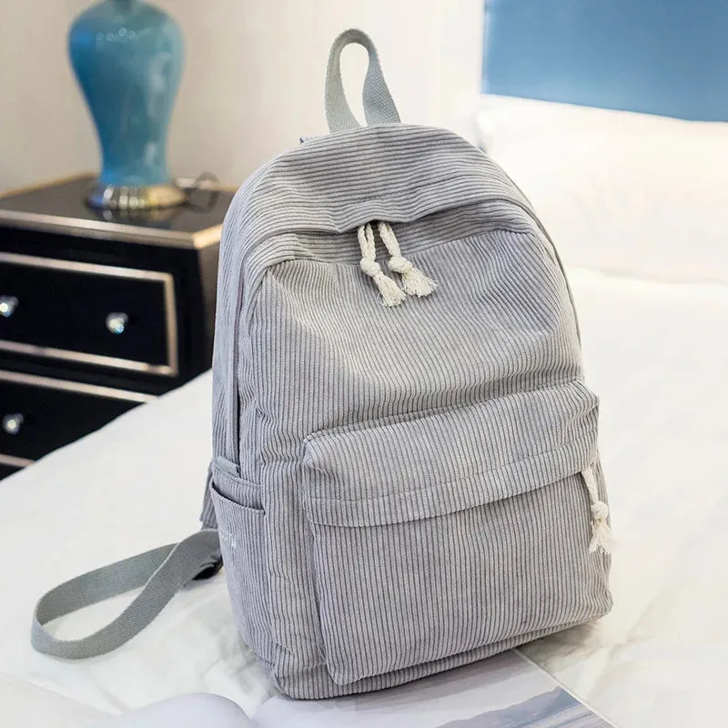 Kawaii Personalized Kids Backpack 🎒✨ | Cute Embroidered Corduroy School Bag for Toddlers with Name 🌈💖