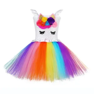 Kids Unicorn Party Dress for Girls