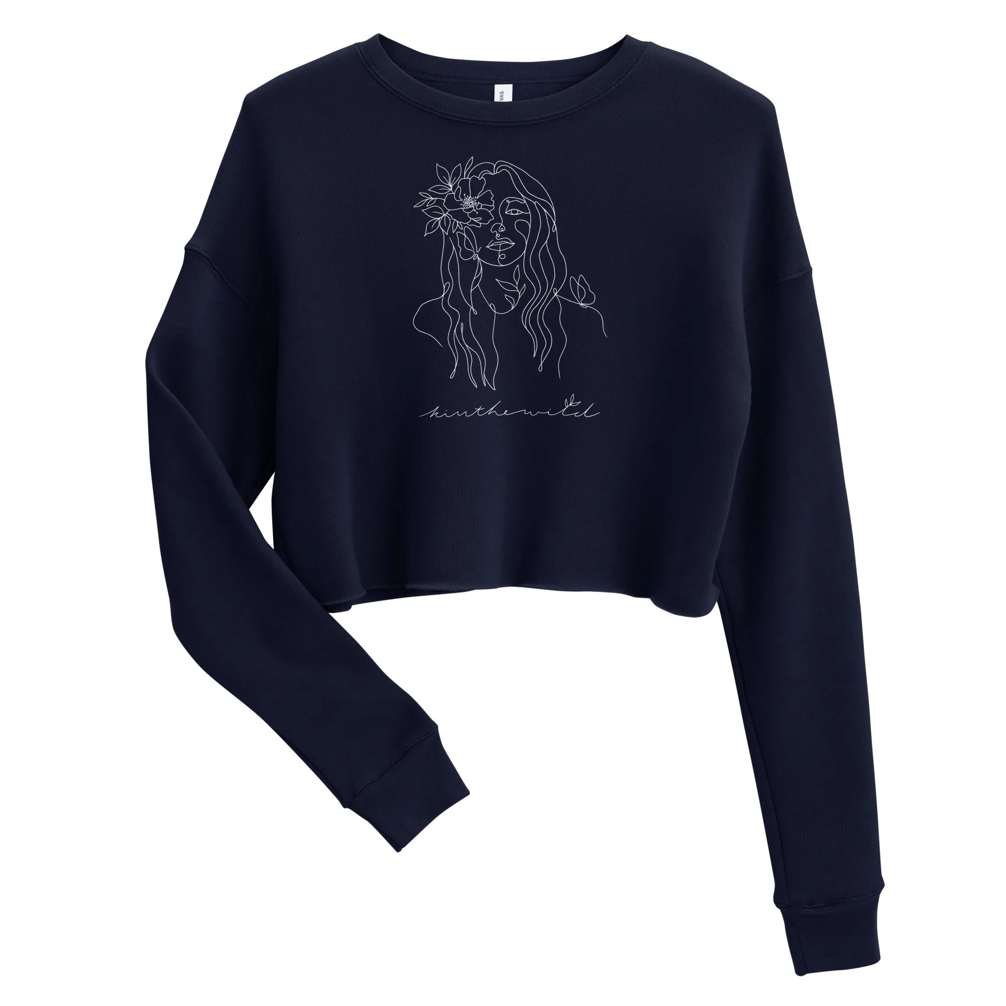 kiss the wild cropped sweatshirt
