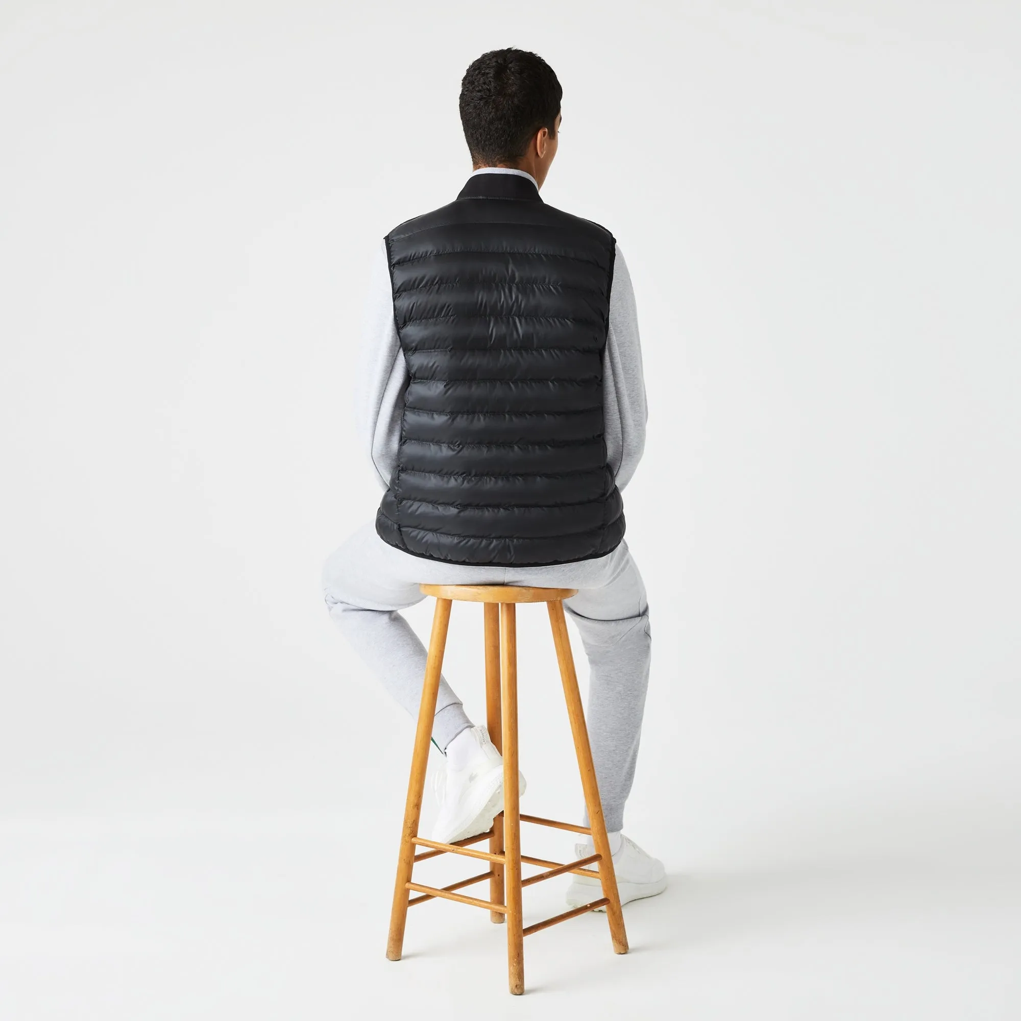 Lacoste BH0537 Padded Water-Repellent Vest Gilet Black